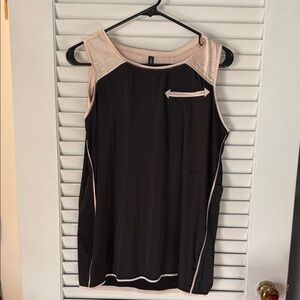 Elegant Black and nude Women's Tank Top